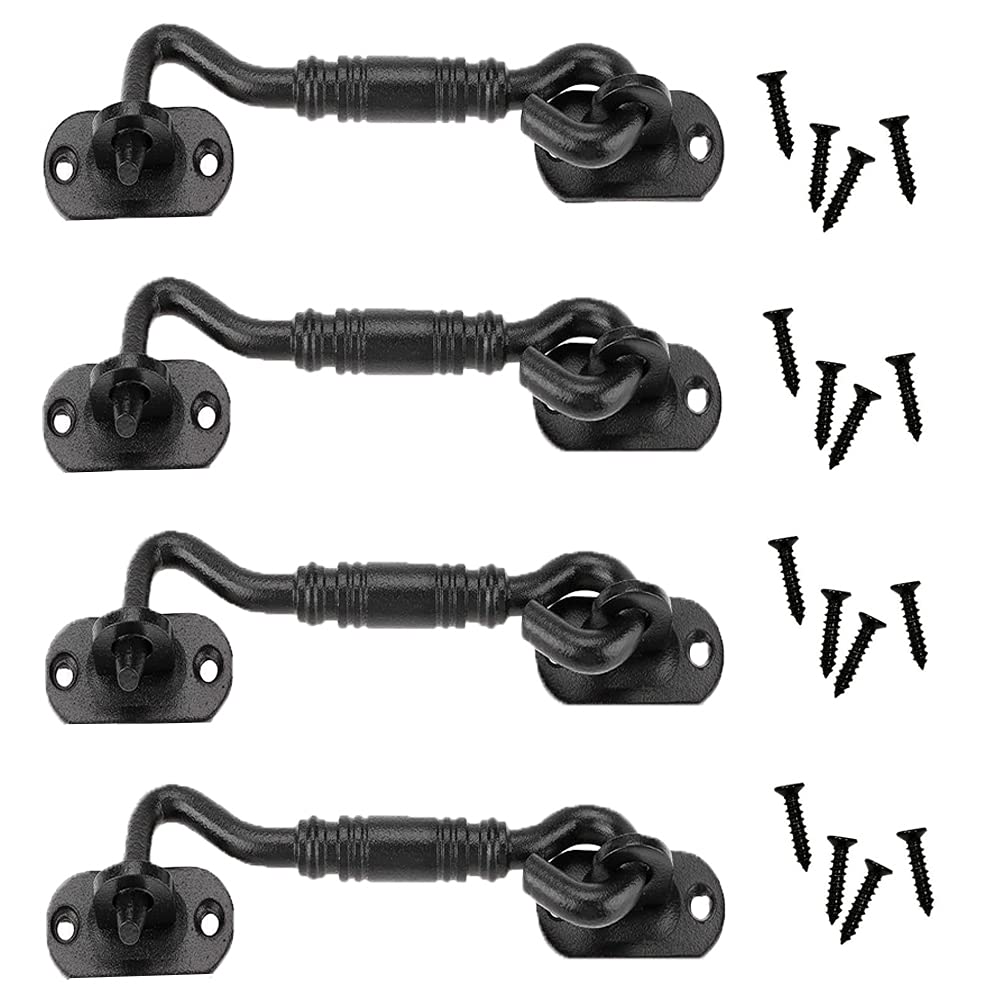 Buy 4 Pieces Stainless Steel Gate Latch Lock, Cabin Door Hook, Latch