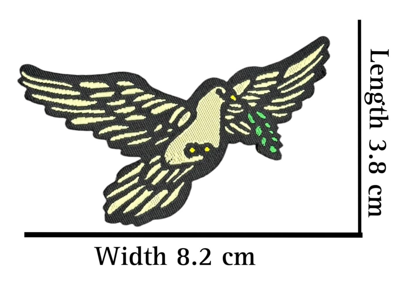CHIMES Embroidered Sew on Patches Combo for Clothes Jackets Pants Jeans Bags Boutique Multicolour Different Embroidery Stitching Patches (Bird Small, 2)