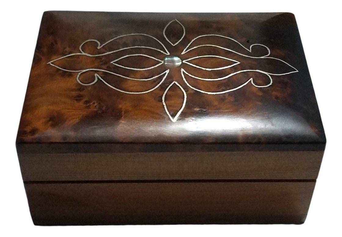 Handcrafted Moroccan Inlaid Thuya Wood Jewelry Box