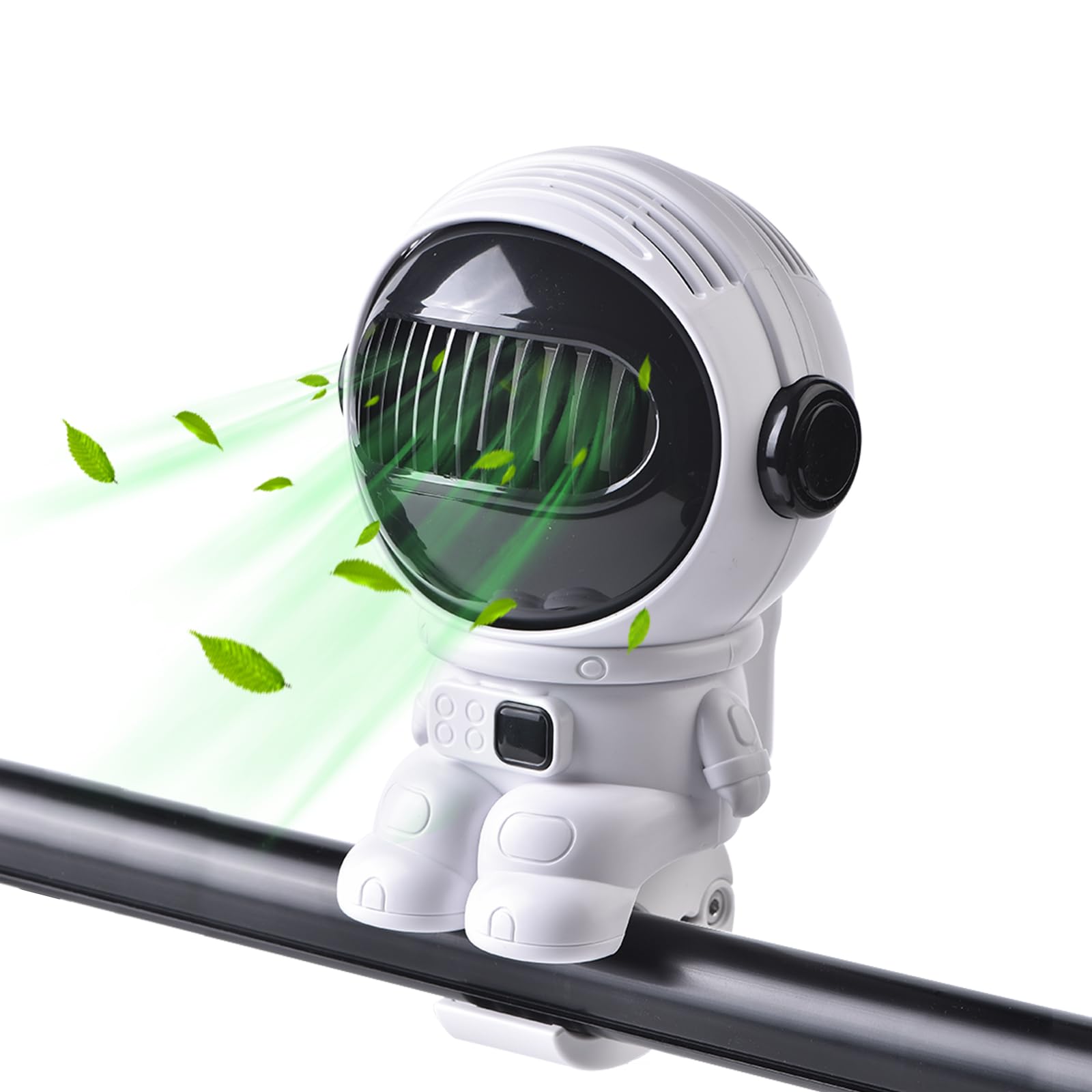 Ventilateur de landau à clipser sur la poussette, mini ventilateur portable rechargeable par USB, 5000 mAh, alimenté par batterie, amovible, essentiel des vacances de bébé, ventilateur pour lit