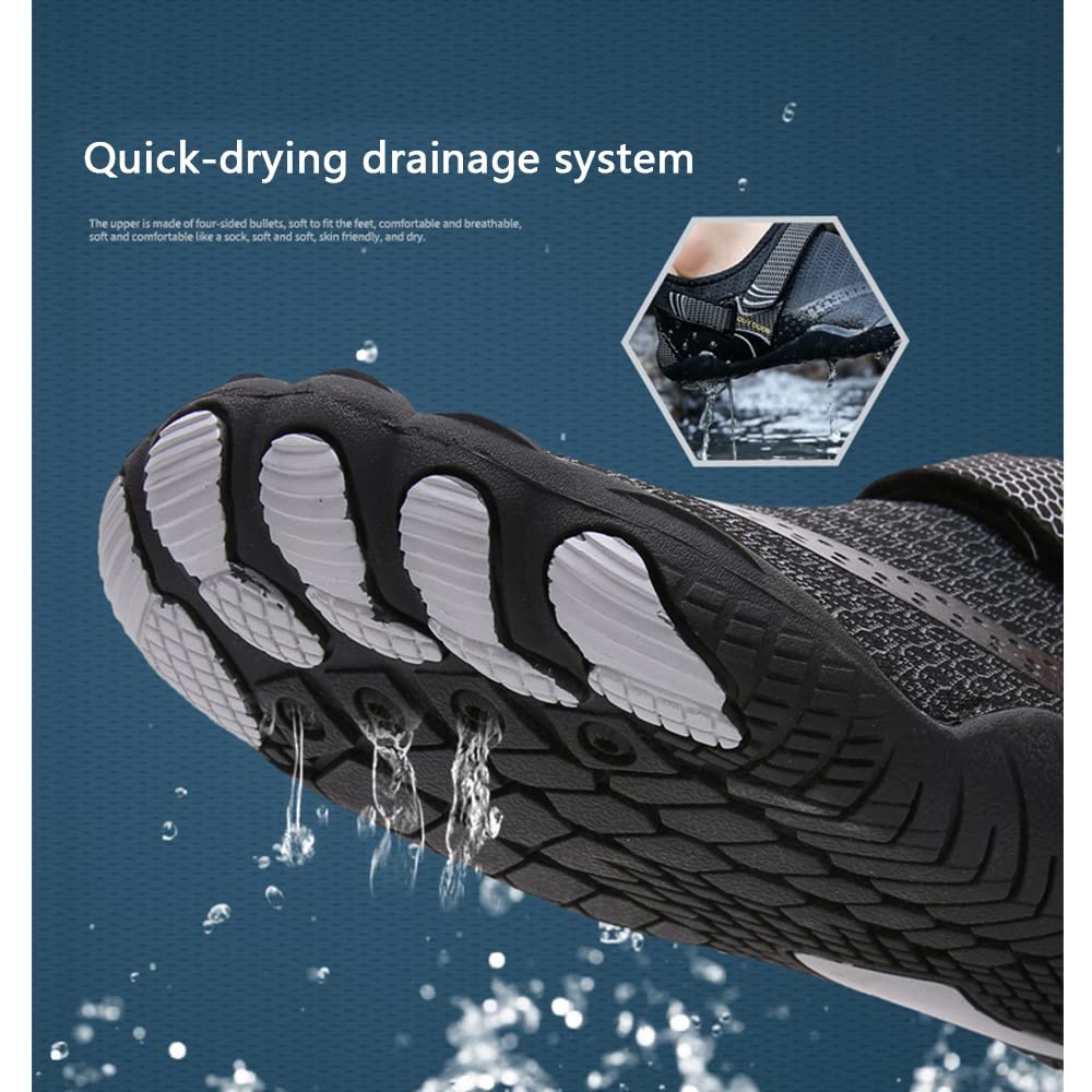 Wygwlg Zapatos De Playa para Hombres Y Mujeres, Zapatos De Agua con Agujeros De Drenaje Zapatos De Natación De Secado Rápido para Paseos En Bote Pesca Buceo Yoga Aeróbic Acuático