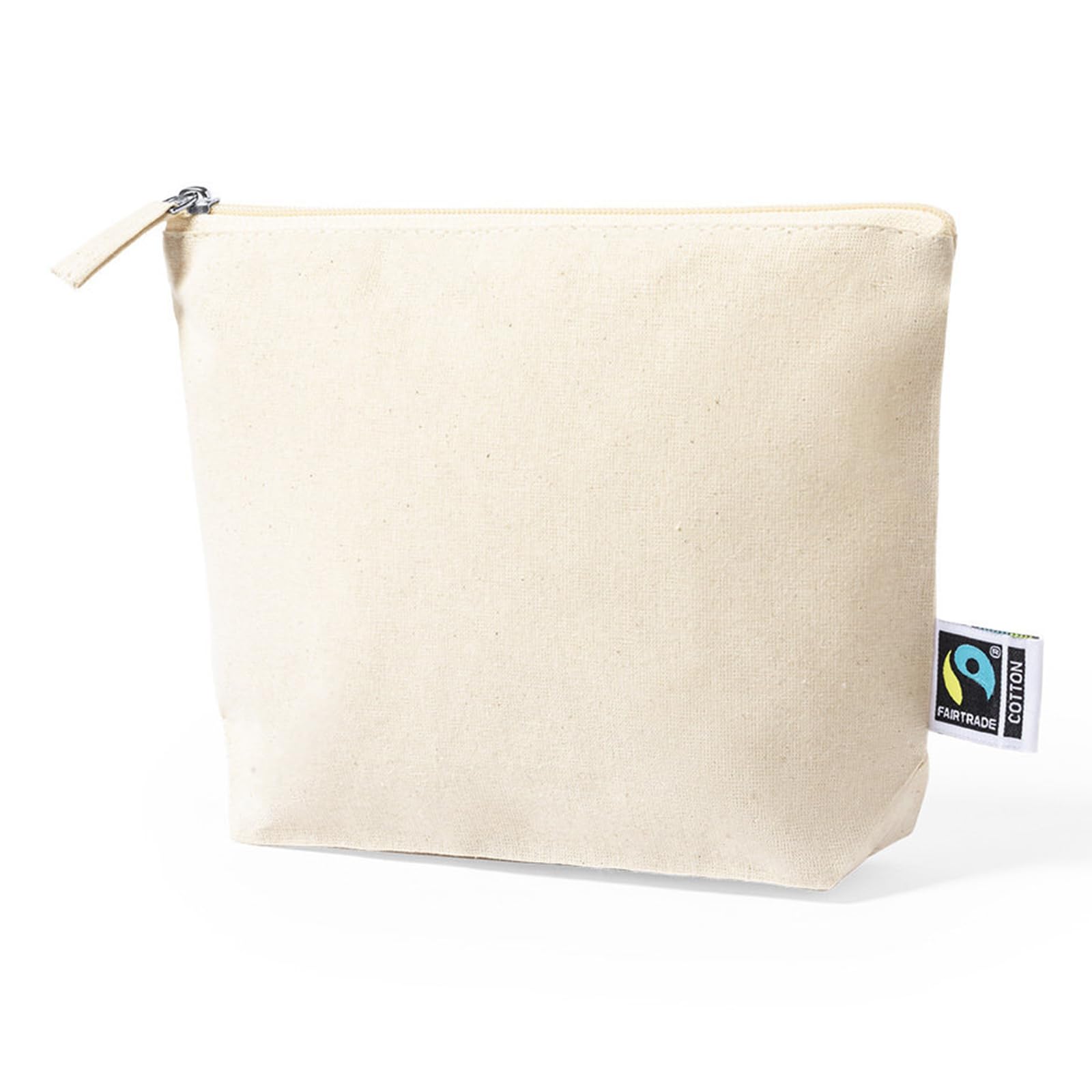 ADRI -10 Estuches Neceser para Regalar, Bolsa con Cremallera de algodón para Pintar o Personalizar. 23 x 17 x 6 cm. Bolsas Neceser de Viaje (Beig, 10)