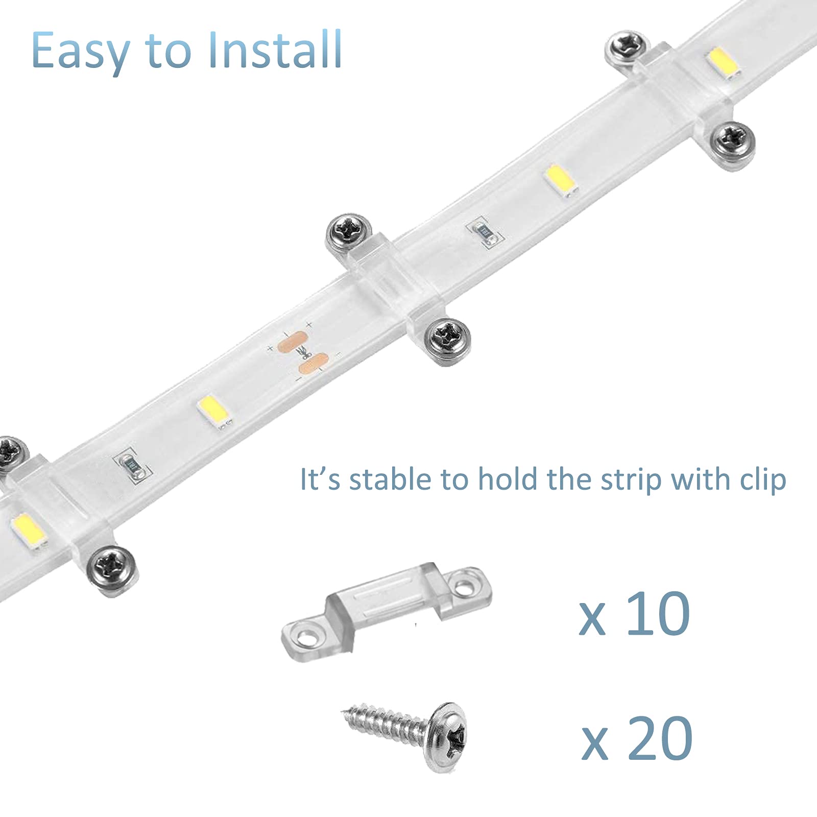 UCINNOVATE Bande lumineuse LED de 5 m pour bateau, bandes LED étanches pour ponton de bateau, éclairage intérieur pour pont de bateau, lumière d'accentuation, éclairage intérieur de courtoisie, nuit