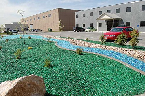 American Specialty (Crystal) Turquoise Landscape Glass Glass – Fireplace Glass, Landscaping Glass - 10 lbs, Small