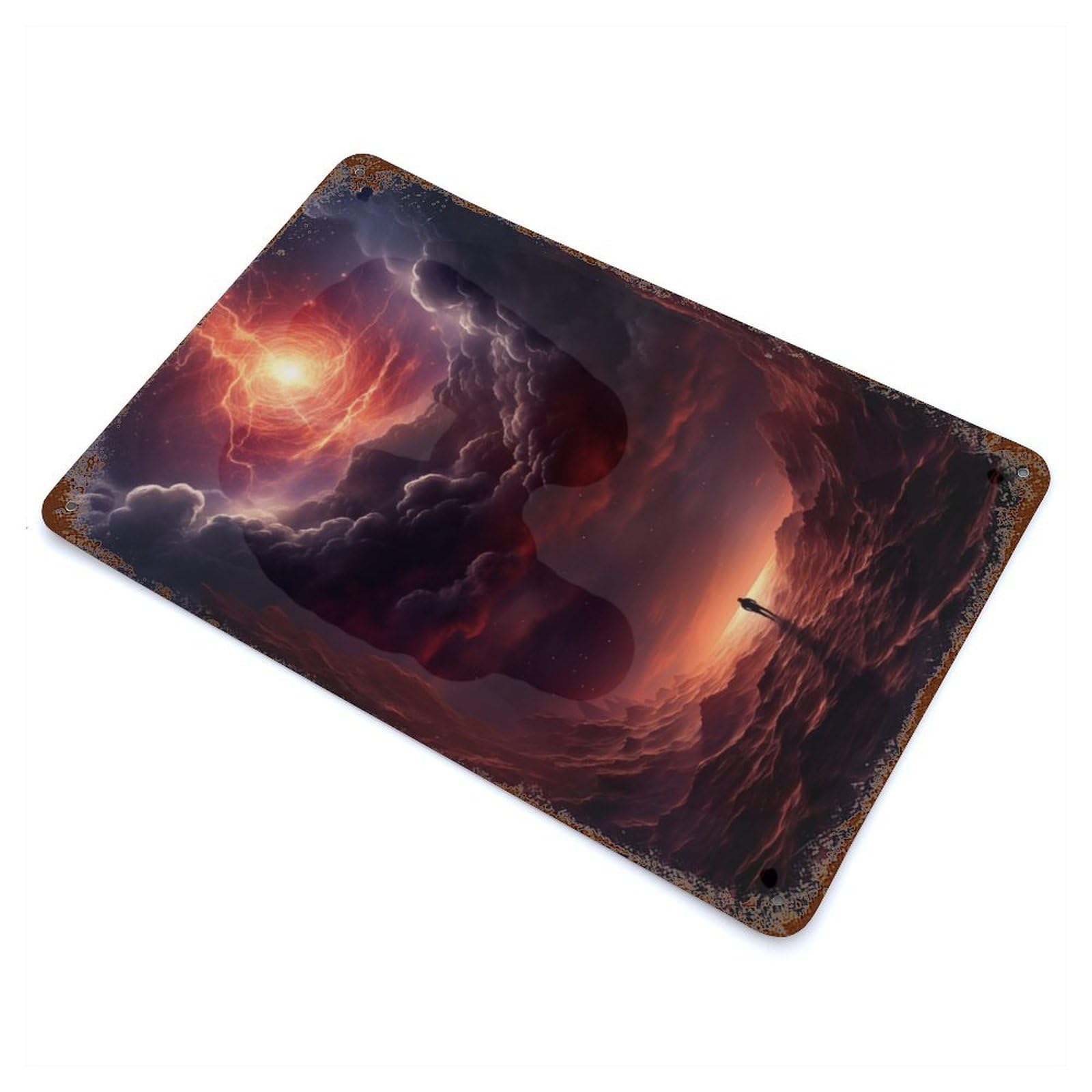 Epic Mysterious Universe Vintage Rust Metal Sign 11.8"x7.9", Classic Wall Plaque for Basement, Hobby Room And Garage Decor