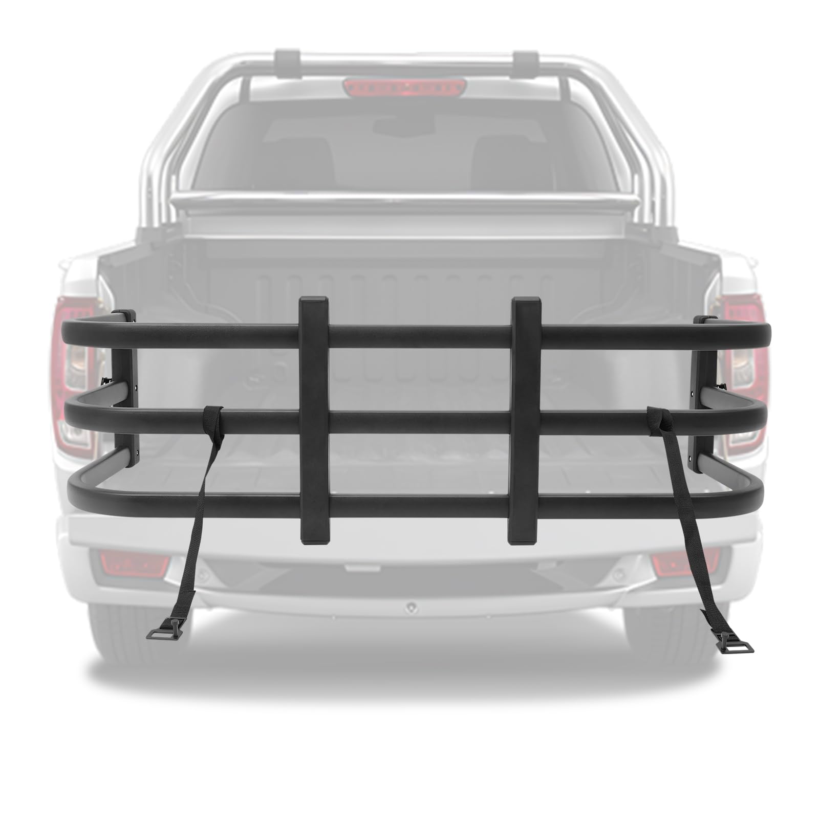 Przedłużenie powierzchni ładunkowej Pickup, 122-155 cm, regulowany ekspander, obracany o 180° rozdzielacz powierzchni ładunkowej z aluminium, przedłużenie przestrzeni ładunkowej do małych i średnich