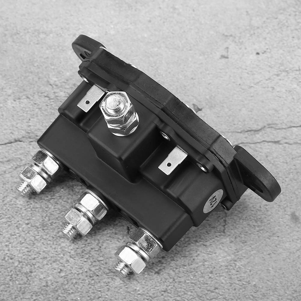 Solenoide 12V 150A Pour Treuil, Relais Inverseur en 12V, Relaie Inversée 12 V, Relais de contacteur de solénoïde d'inversion de moteur de treuil 12 V à 6 bornes