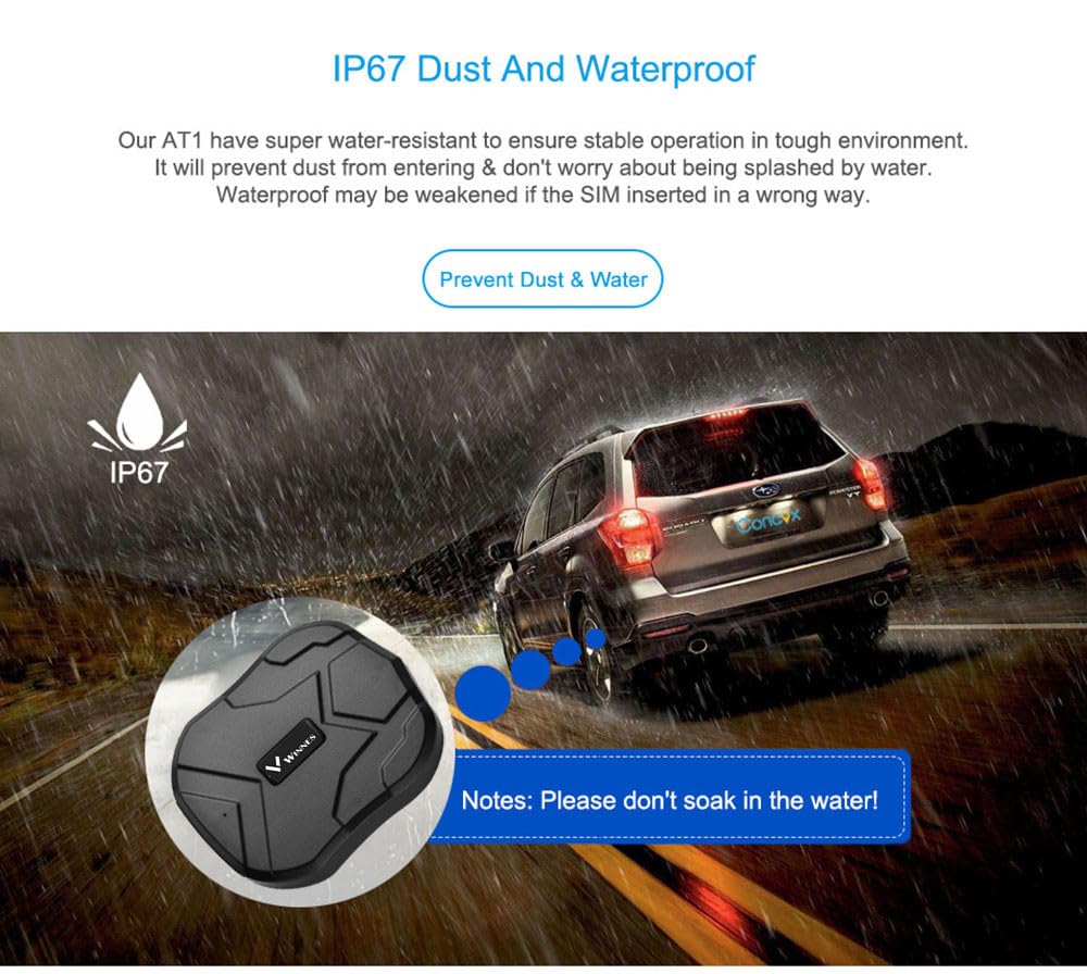 Winnes 4G Localizzatore GPS 4G GPS Tracker per Auto con Magnetico Antifurto per Auto Moto Camper Barca, Allarme Geo-Fence, Monitoraggio in Tempo Reale, App Gratuita, 6 Mesi di Cronologia 4GTK905
