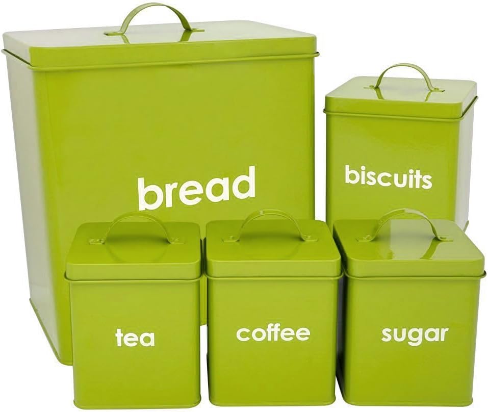 Denny International® 5 Piece Kitchen Storage Includes Bread Bin Biscuit
