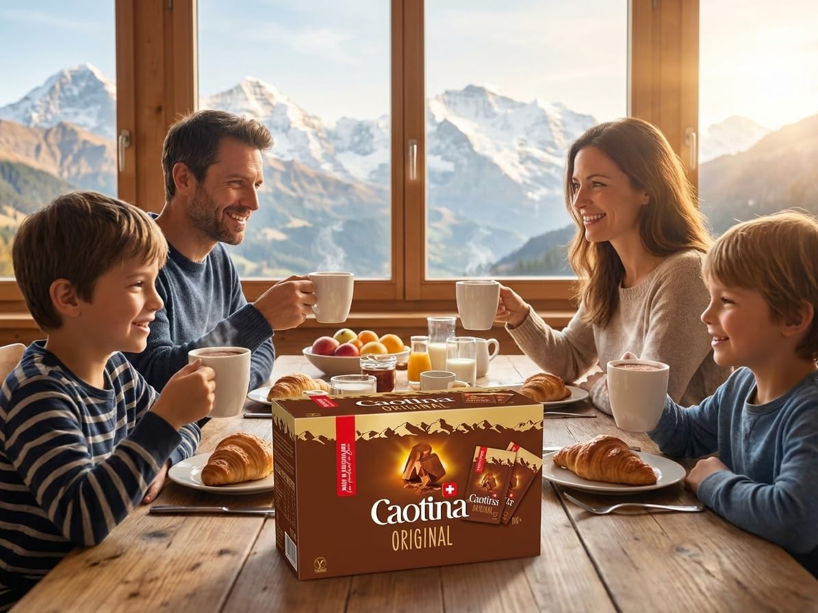 minafood Bundle für Caotina Original Trinkschokolade 100x15g + Notizblock