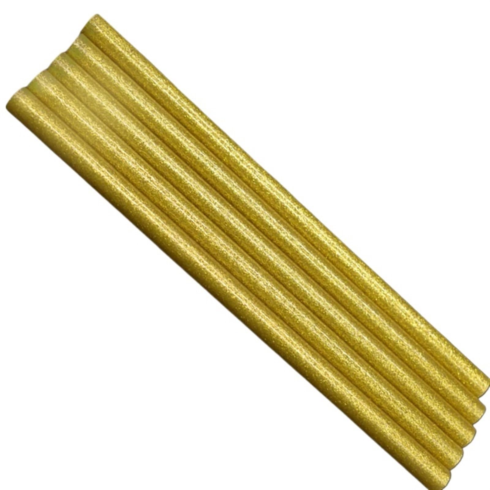 Colla a Caldo 50 Pezzi Oro o Argento 11mm*200mm Stick di Colla a Caldo for Artigianato Telefono Custodia Album Riparazione Accessori Adesivi Stick 11mm(Gold)