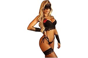 Seductive Embroidered Bodysuit with Cuffs for Passionate Nights