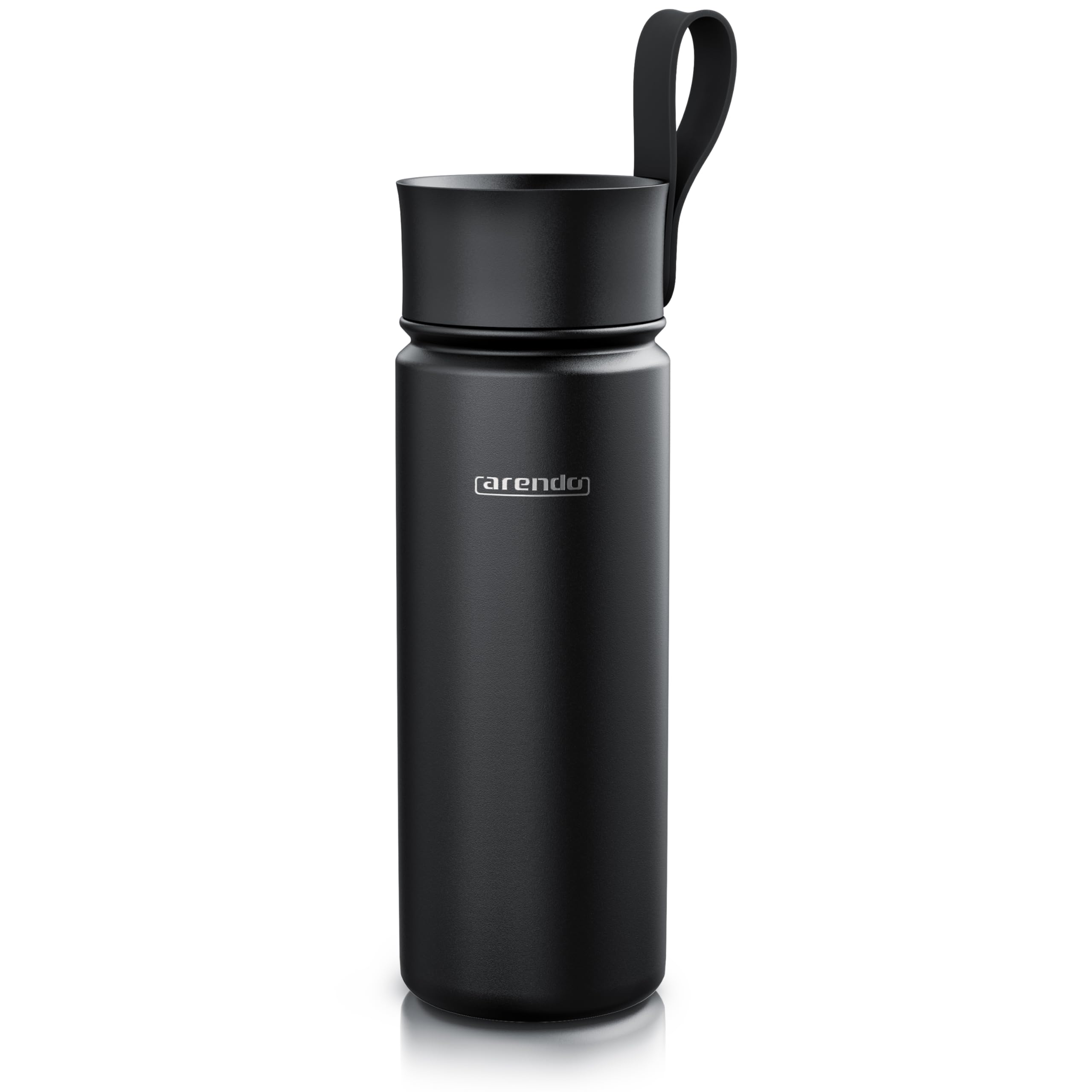 Arendo Stainless Steel Water Bottle, Insulated Water Bottle, BPA Free, Metal Water Bottle 550ml, Drink Flask 24h Cold 12h Warm, Drinking Bottle Ideal for Adult, Kids, Cycling, Gym, Yoga