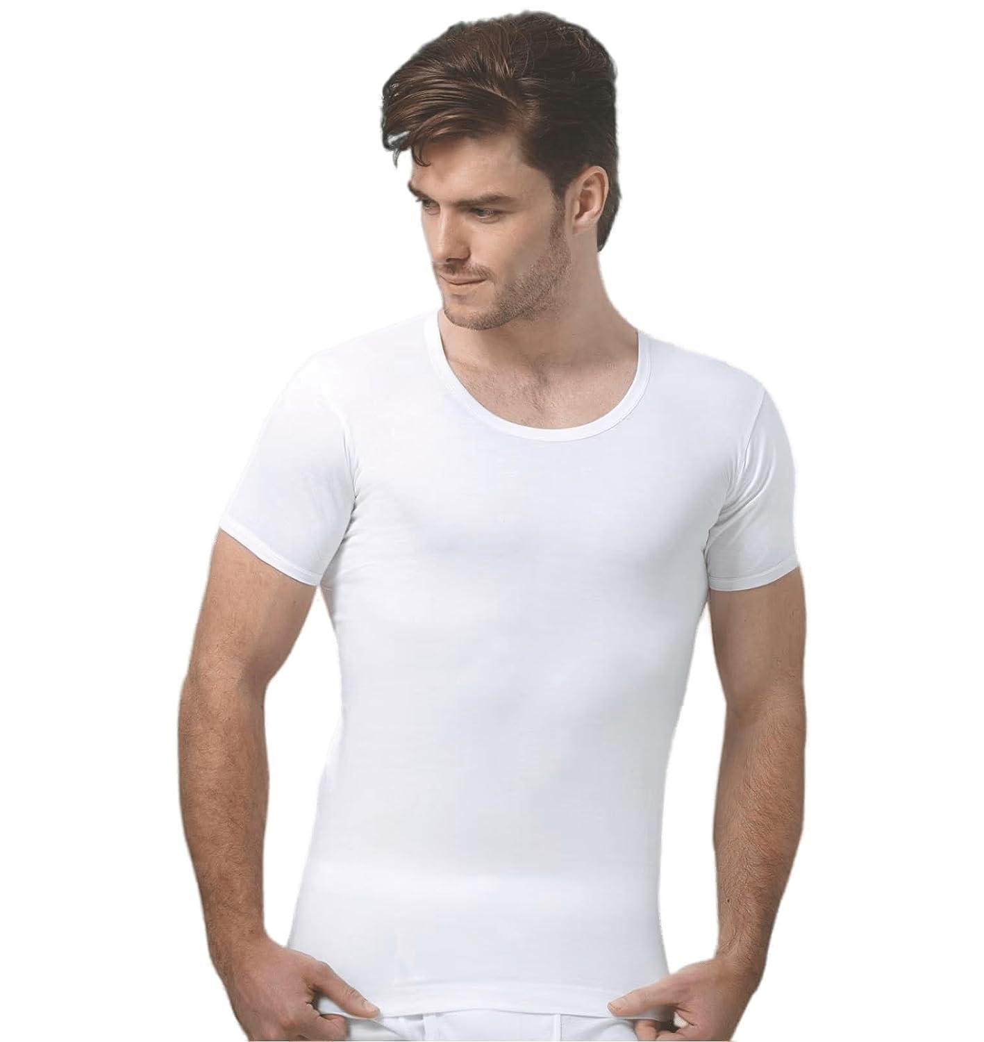 VIKINGPack of 5 RNS Half Sleeve Men's Vests_RNS110 White…