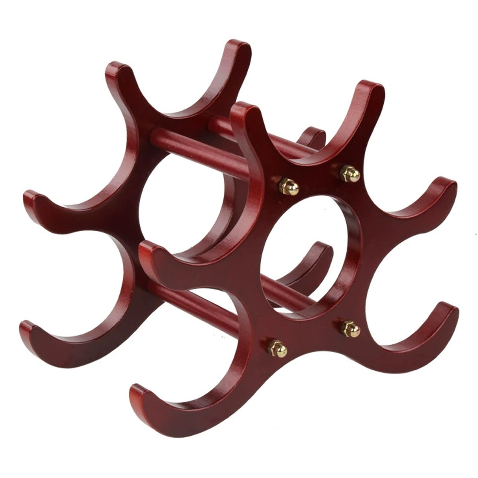 Glifora Wooden Wine Rack for Countertop - Rustic Bottle Holder Stand with Glass Hanger, Farmhouse Organiser for Home Bar and Kitchen, Vintage Gift for Wine Lovers