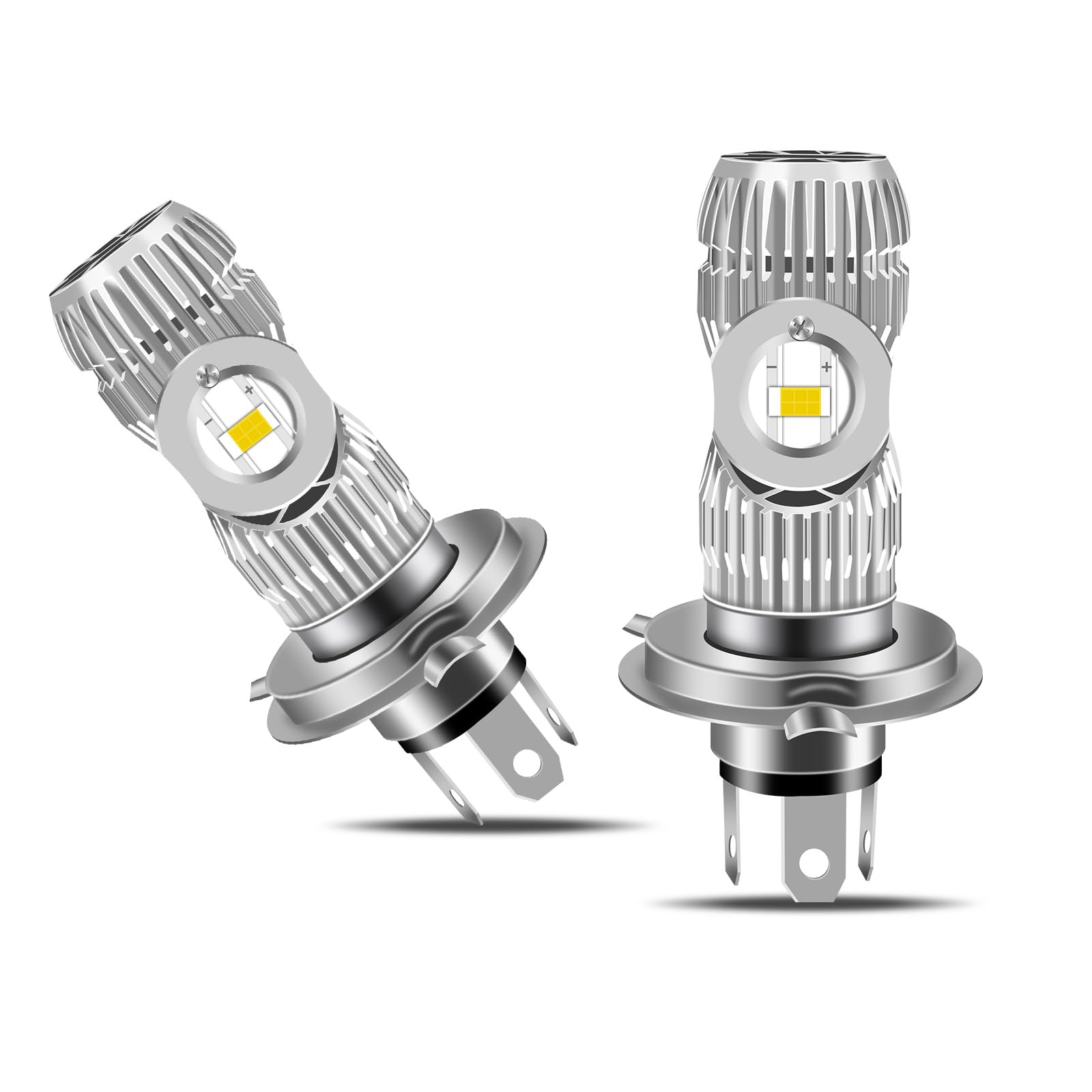 GZ5CG HS1 LED Bulbs H4 Motorcycle Headlight Bulbs 2000LM Hi/Lo Beam DC 9-80V (Pack of 2)