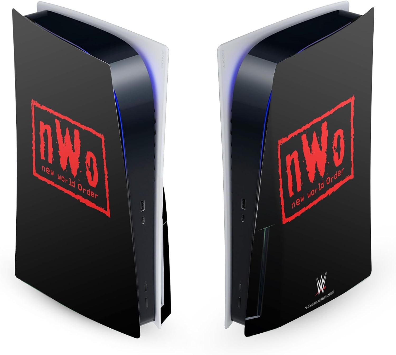 Head Case Designs Officially Licensed WWE Logo NWO Vinyl Faceplate Sticker Gaming Skin Decal Cover Compatible with Sony PlayStation 5 PS5 Disc Edition Console