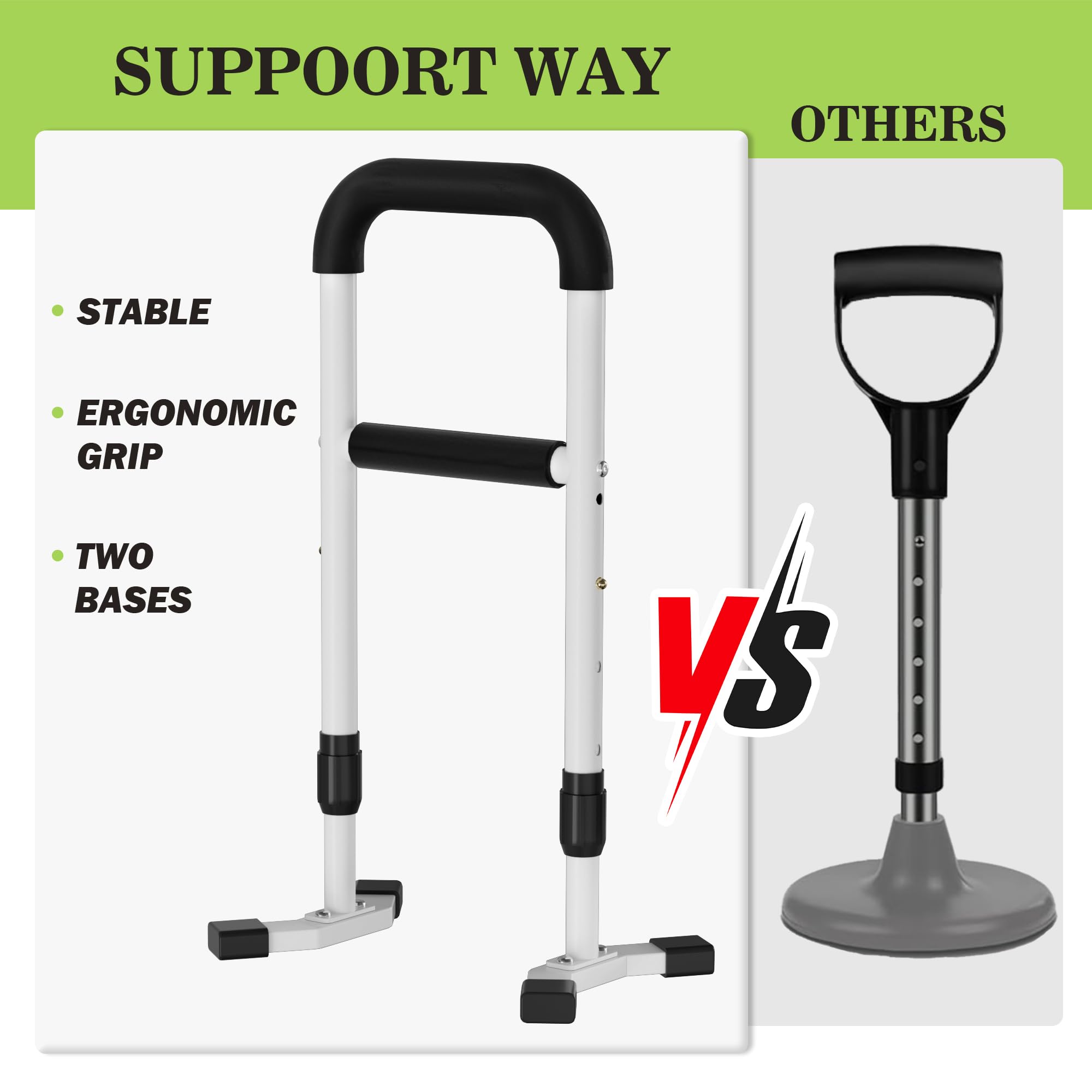 Nelyrho Stand Assist Aid – Supporto per sollevare anziani o persone con lesioni alla schiena/gambe dal pavimento, supporto per la mobilità, bianco