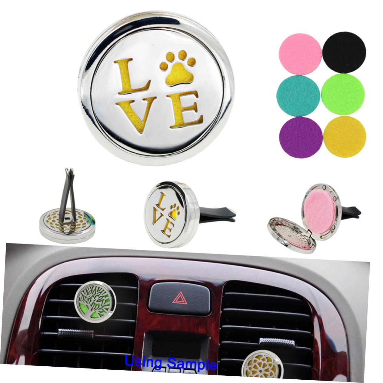 3stücke Car Fragrance Diffuser Vent Clip Multifunktionaler Aromatherapie Diffusor Für Auto Büro Und Zuhause Mit Nachfüllpads Zufällige Farbe Liebe Duftklammer Langlebigem