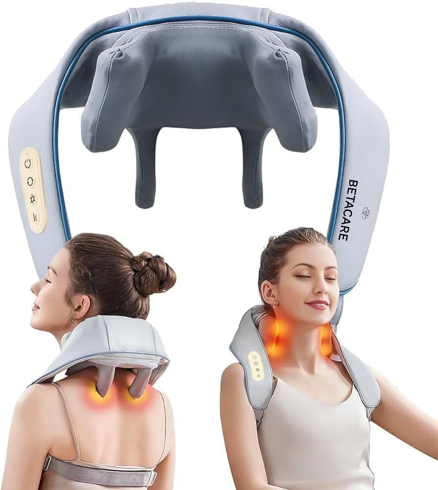 Neck and Back Massager, Neck Massager with Heating, Body Massager for Body and Pains Relief, Electric Wearable 5D Cervical Neck Massager for Neck, Back, Shoulders, Waist and Legs.(Large9)