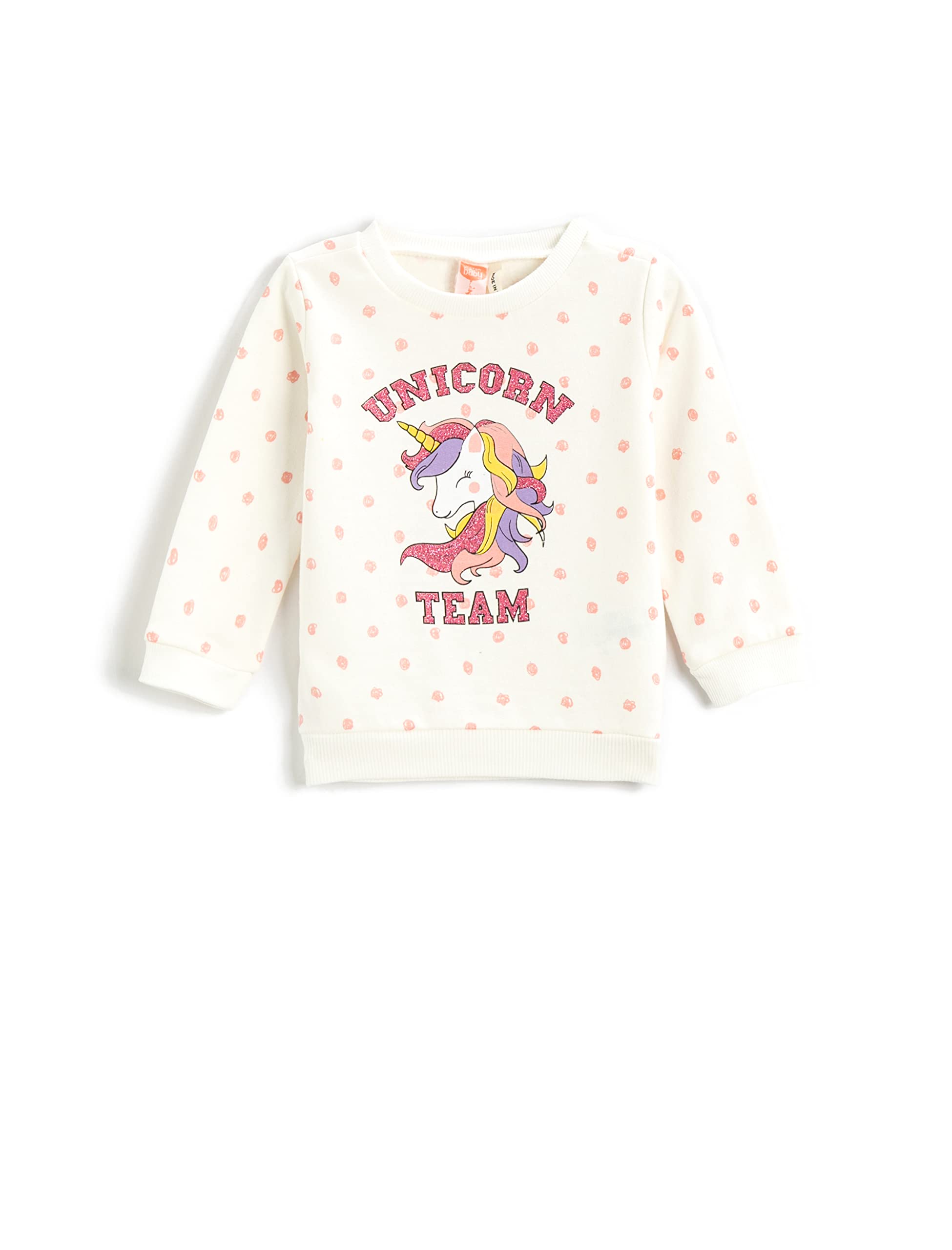 Unicorn Baskılı Sweatshirt Pamuklu