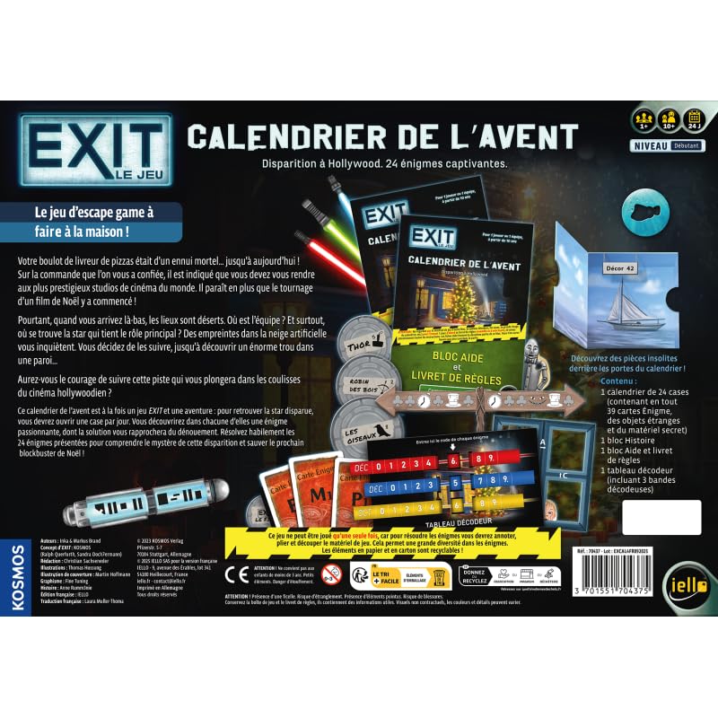 Exit Calendrier de l'Avent - Disparition à Hollywood - Version française