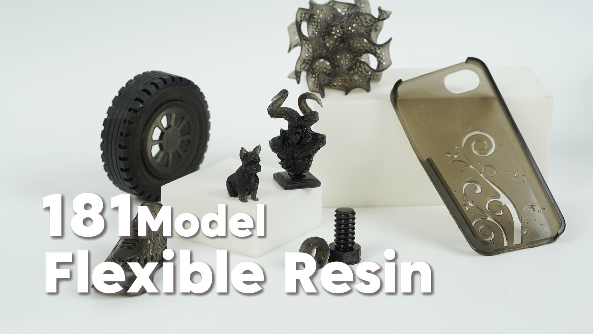 Image of 3D Printer Resin, Flexible & Upgraded Tough (Shore 90A) Resin, Soft Rubber /TPU Like Resin, 405nm UV-Curing Resin for MSLA /DLP /LCD Printers,High Precision & Impact-Durable Resin, Black 1000g | Good softness,High precision,softness and strength