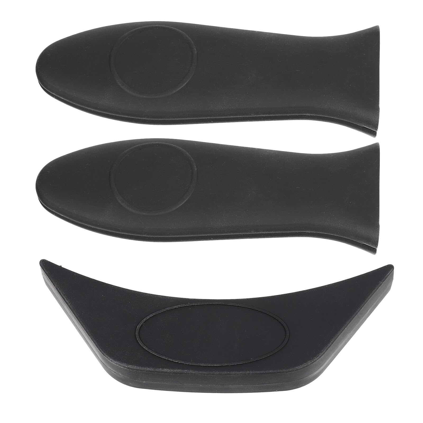 Juego de 3 Fundas para Mango de Olla Caliente de Silicona Gruesa Negra Antideslizante y Resistente al Calor para Sartenes de Hierro Fundido Wok y Cacerolas Protección Térmica