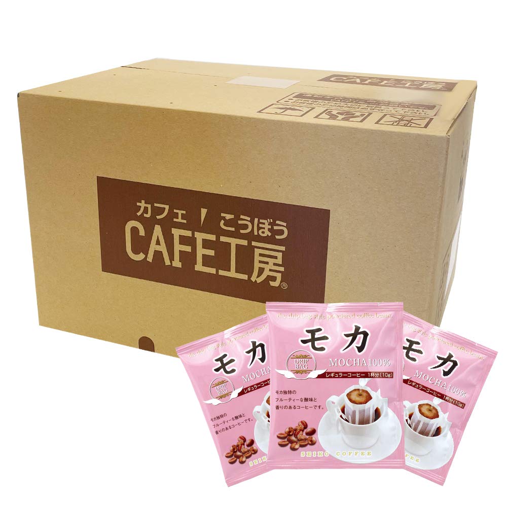 Amazon.co.jp: カフェ工房 ドリップコーヒー モカ100% 10g×100P : 食品