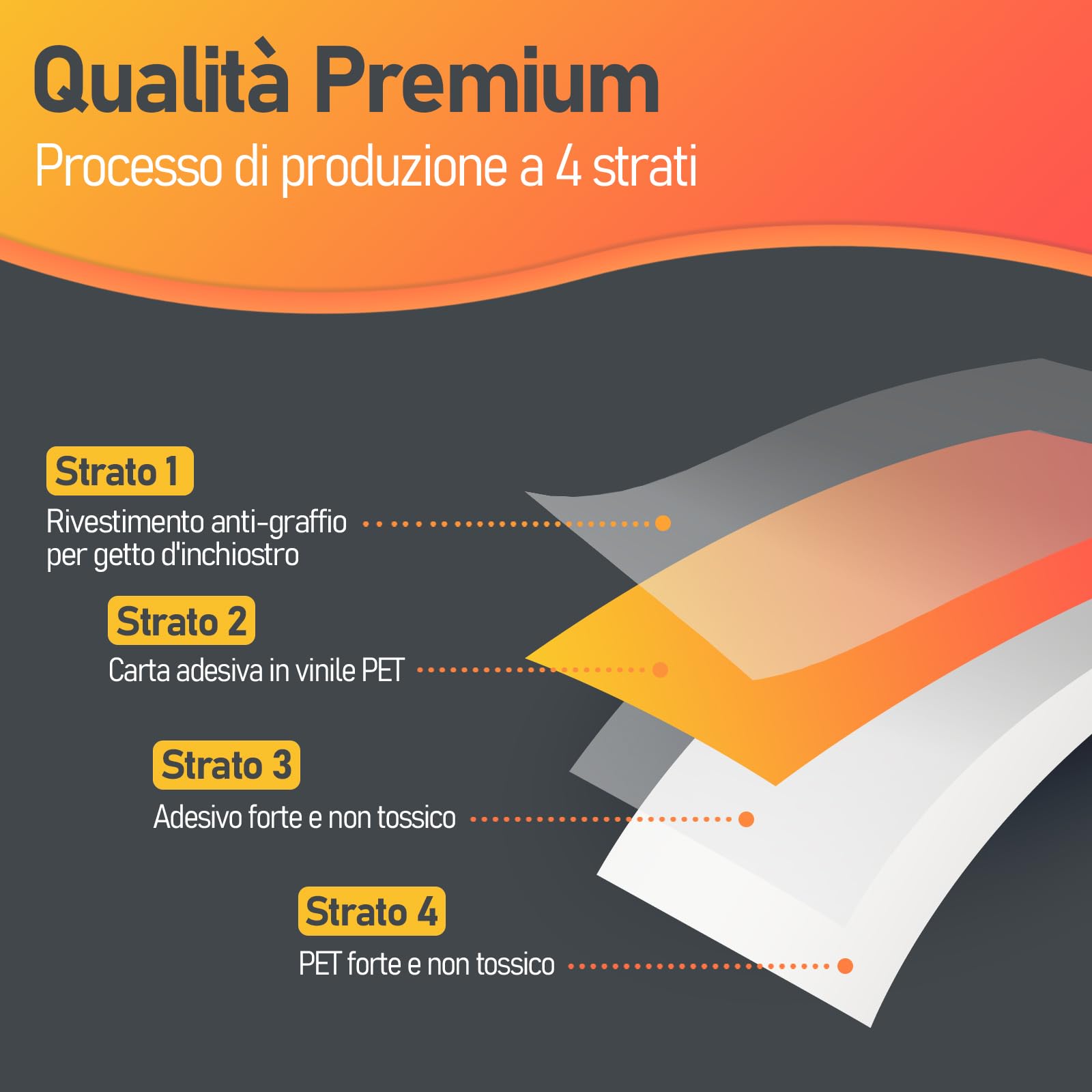Carta Adesiva Opaca A4 Stampabile - 30 Fogli Vinile Per Getto D'Inchiostro E Laser - Foto 10