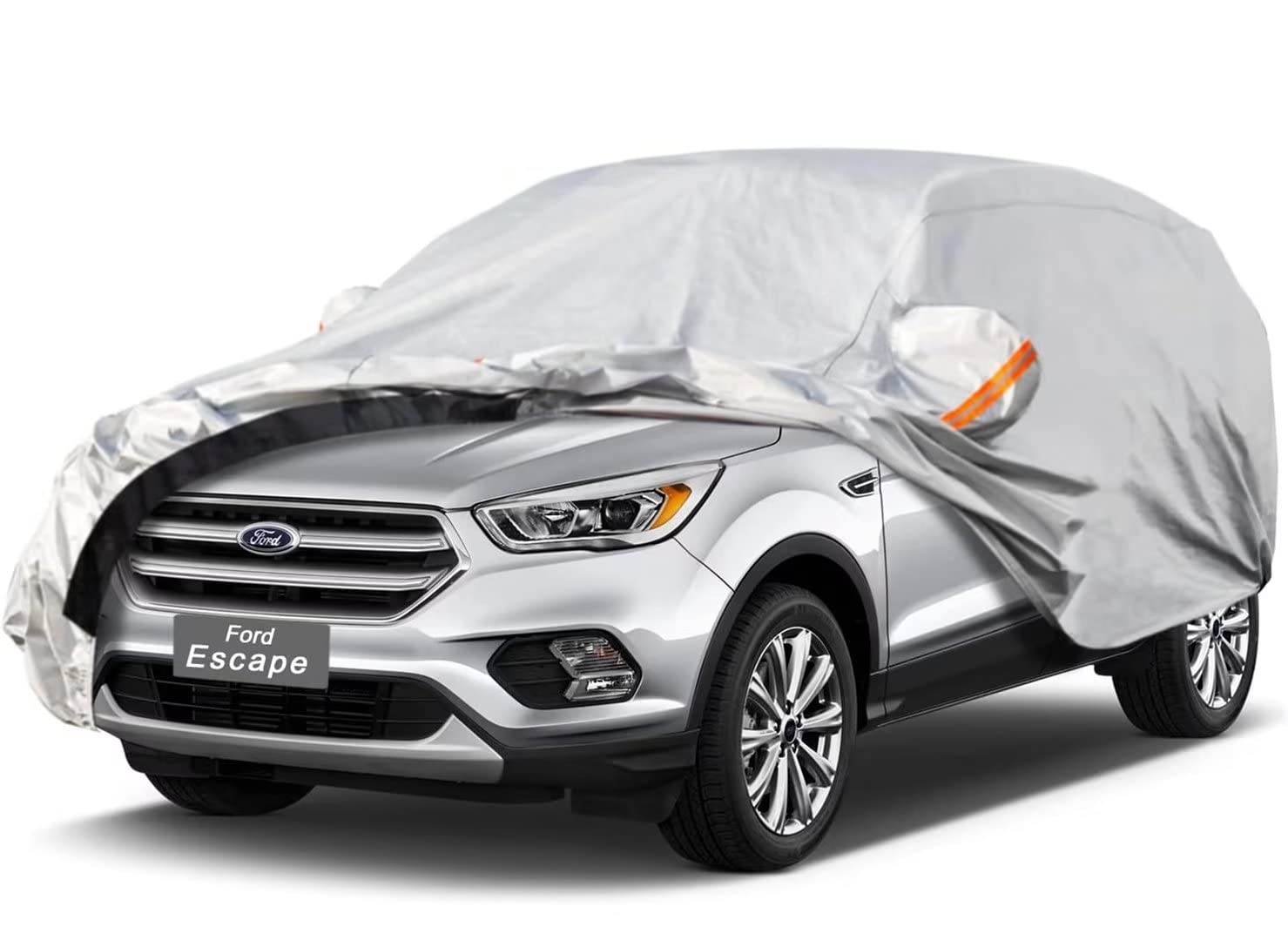 GUNHYI 6 Layers SUV Car Cover Custom Fit Ford Escape (2008-2026) | All-Weather Waterproof Heavy-Duty Fabric, scratch-proof cotton lining, outdoor sun/rain/snow/wind/dust protection.