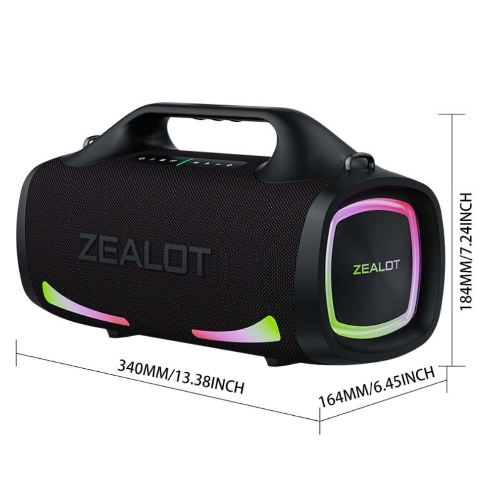ZEALOT S79 Bluetooth Speaker, 100W Booming Sound, 24000mAh Power