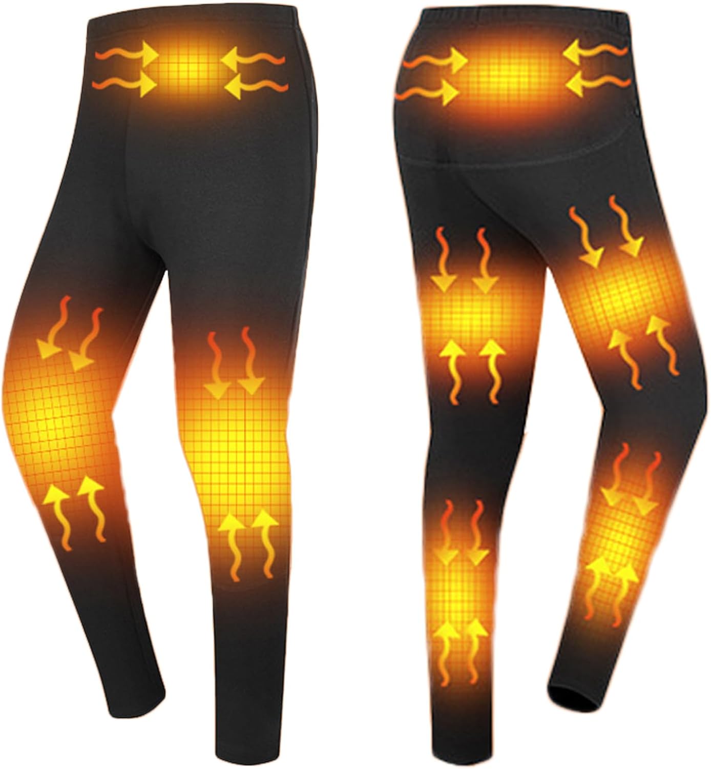 Heated Pants for Men 8 Zones Heating Thermal Underwear Pants, Fleece Lined Base Layer Bottom Long Johns