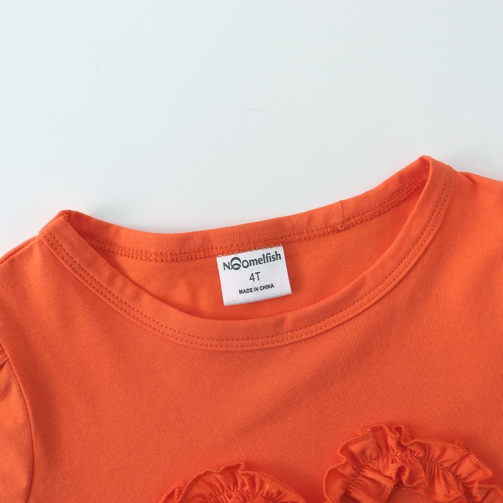 Noomelfish Girls Ruffle Heart T-Shirts Cute Short Sleeve Tee Tops (3-12 Years) - Image 4