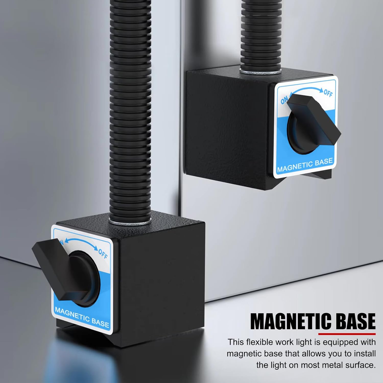 EVTSCAN 9W LED Machine Work Light with Magnetic Base and Flexible Gooseneck Arm, 1000 Lumens, 24V, for CNC Machine, Lathe, Drill Press, Punch, Industrial Lighting