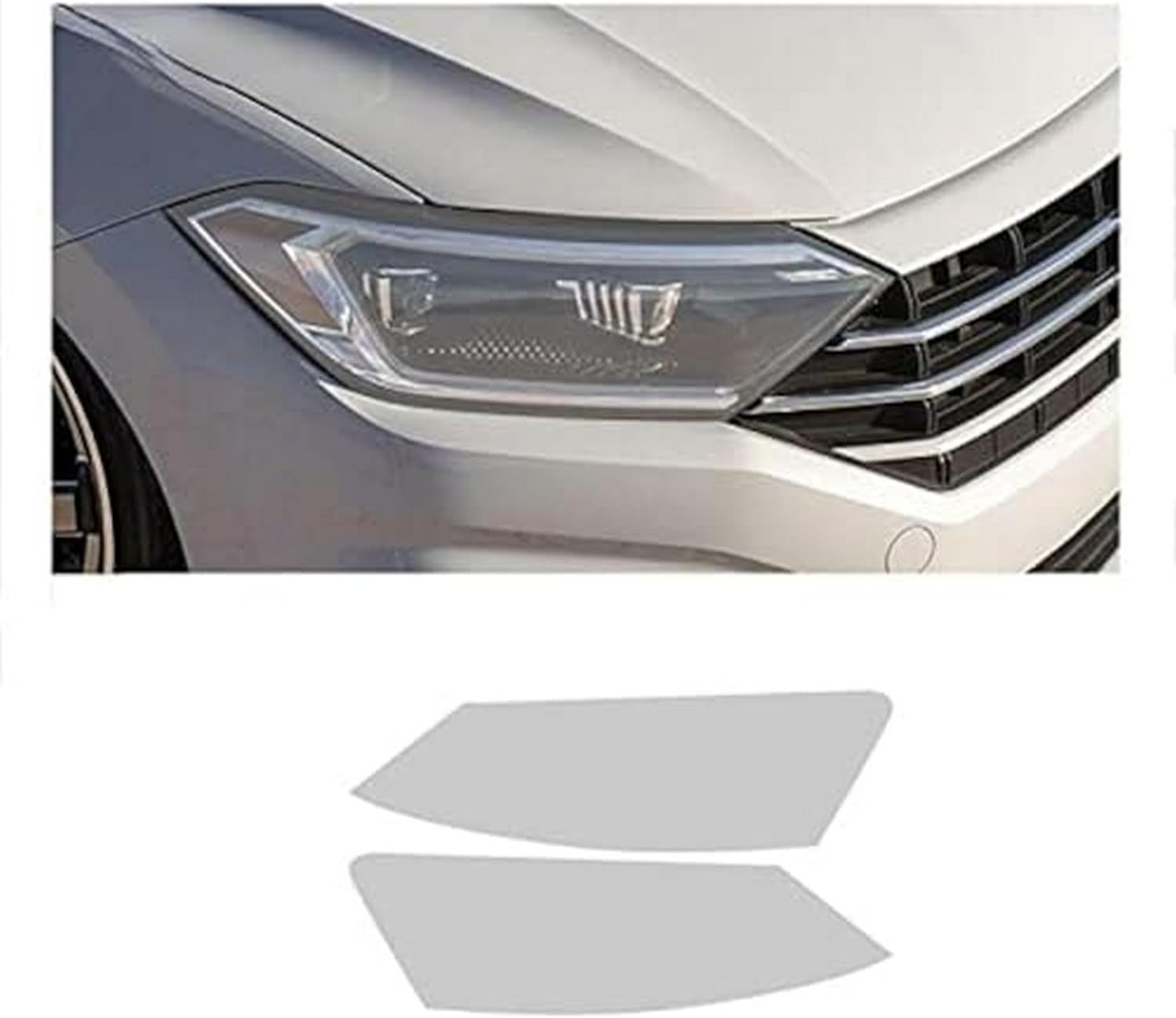 SamLng Car Front Light Film for Jetta A7 2018-2020 Car Headlight Protective Film Front Light Transparent Blackened TPU Sticker Car Accessories Car Headlight Protective Film