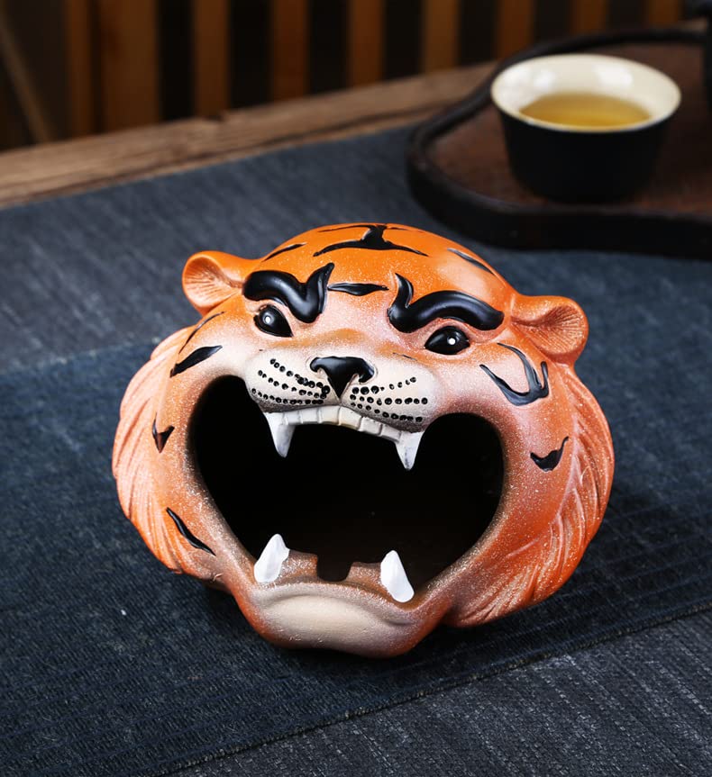 Amazon.co.jp: 灰皿 家 居間 装飾 金色 トラ 煙草 虎模型 卓上装飾品