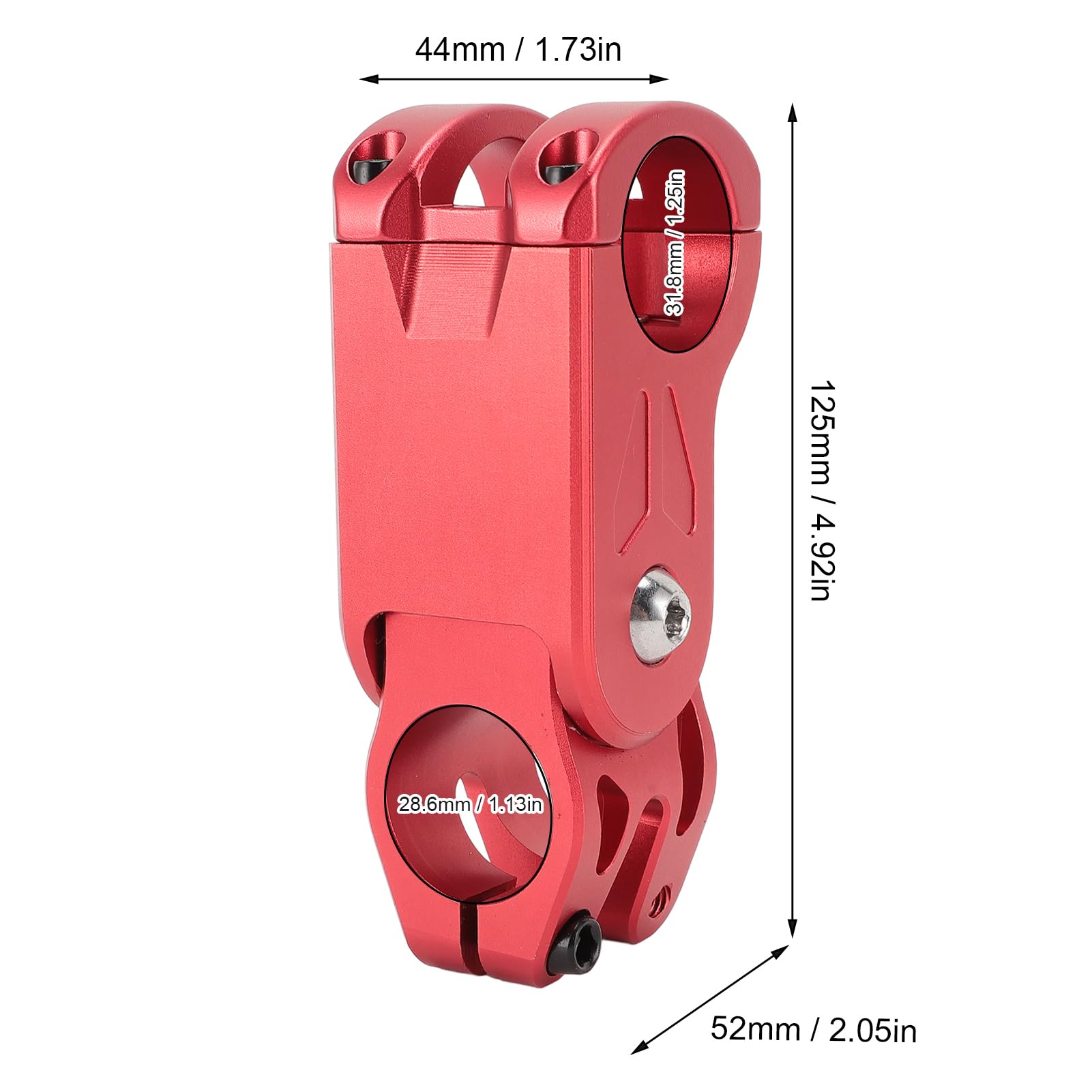 Wspornik Roweru ze Stopu Aluminium, CNC, Wspornik Roweru z Przednim Widelcem 28,6, Skok Amortyzatora 22 Mm do Roweru Górskiego Szosowego (czerwony)