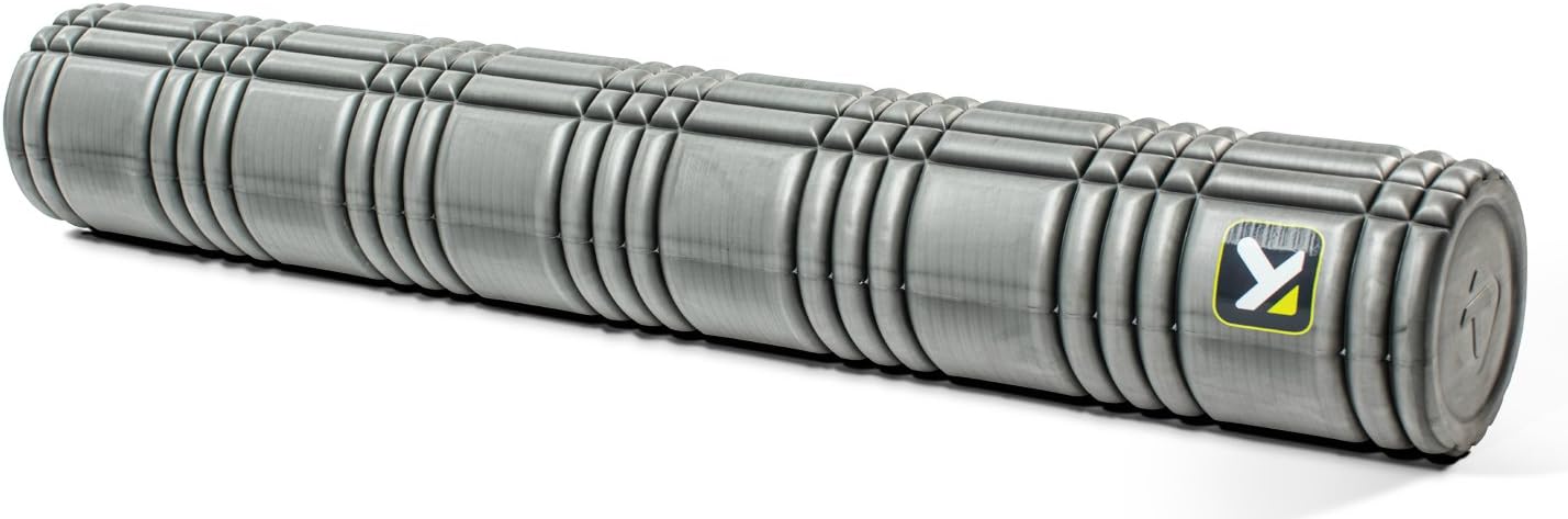 TriggerPoint CORE Foam Massage Roller with Softer Compression for Exercise, Deep Tissue and Muscle Recovery - Relieves Muscle Pain & Tightness, Improves Mobility & Circulation (12'', 18'', 36'') 36-Inch Gray