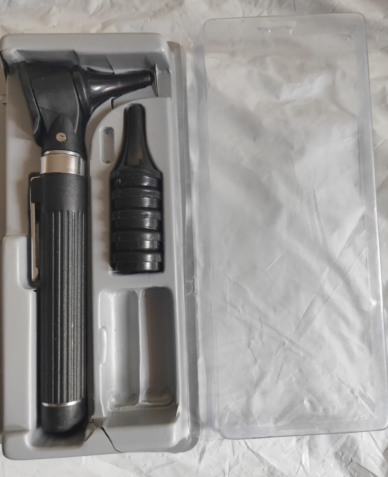 Otoscopio tascabile con luce LED bianca, 2,5 V, con manico