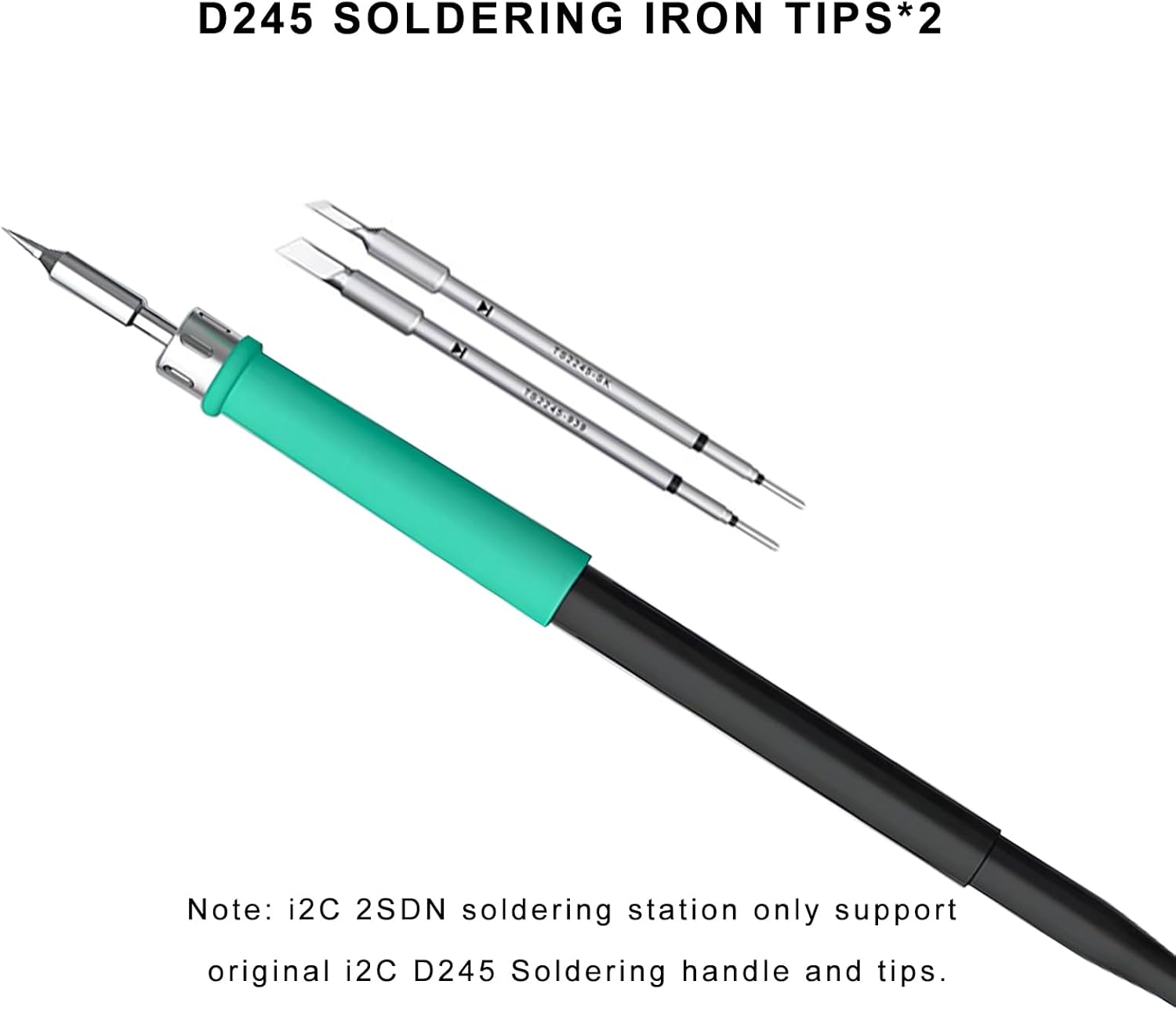 I2C 2SDN D245 Soldering Station Compatible with D245 Solder Iron Tips,180W Precision Soldering Iron Station Kit With LCD Display Auto Sleep Support Rapid Heating for Micro Soldering PCB Welding Repair