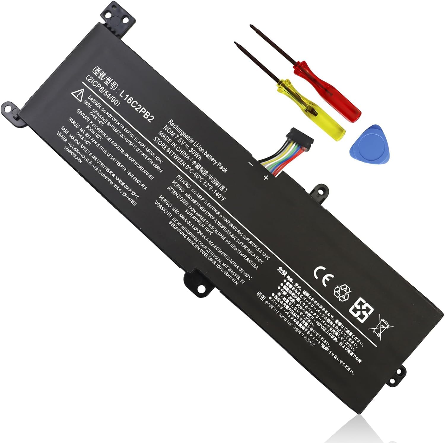 K KYUER L16L2PB2 Laptop Battery for Lenovo IdeaPad 320-14IKB 320-15IKB 320-15ISK 320-17ABR 320-17AST 320-17ISK V15-ADA V15-IGL V15-IIL V15-IKB V15-IWL V145-15AST L16M2PB1 L16L2PB3 L16M2PB2 L17L2PF1