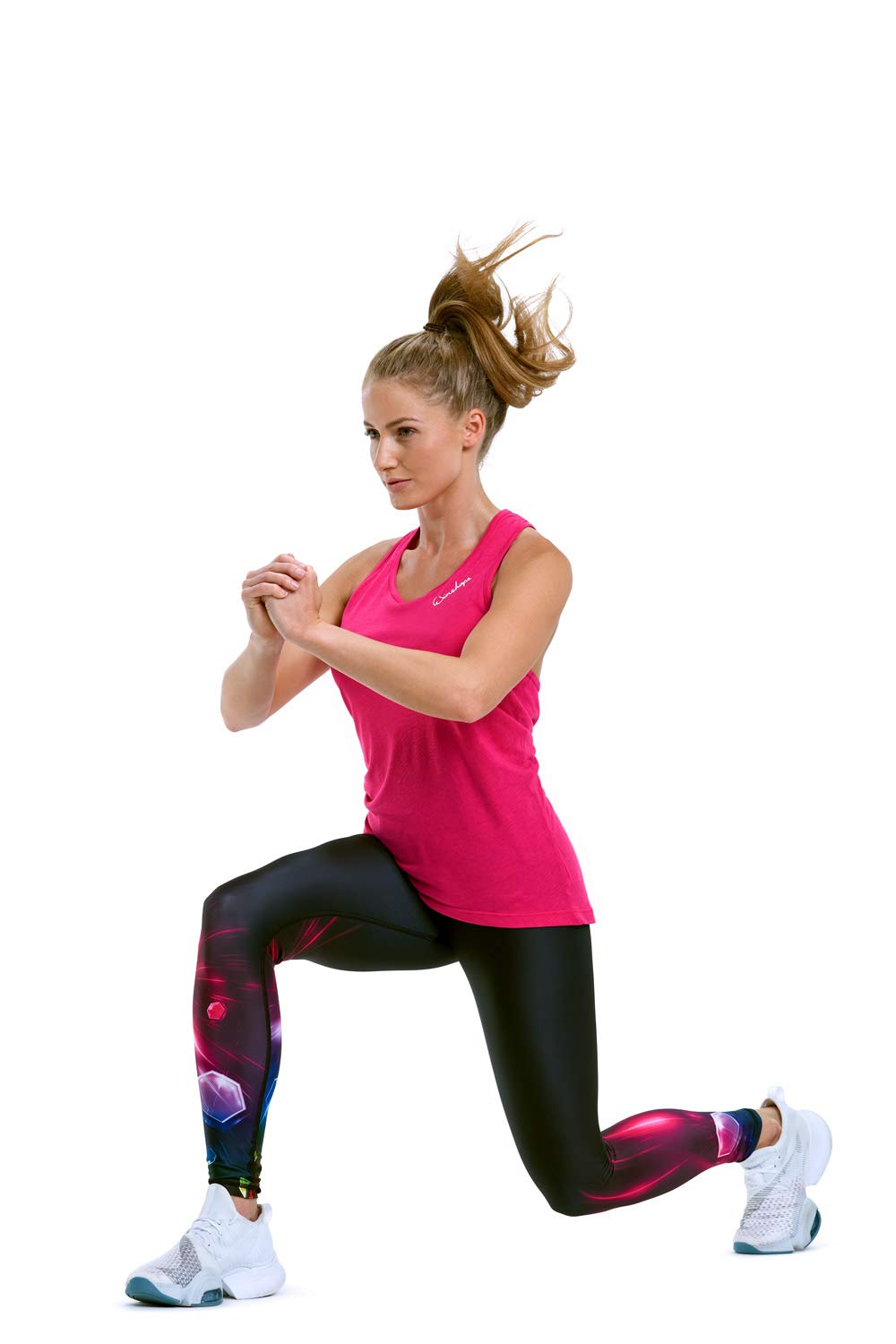WINSHAPE Functional Power Shape Tights High Waist Hwl102, Cosmic, Slim Style - Leggings - Collant Fonctionnel Power Shape HWL102, Cosmique, Coupe Slim - Femme