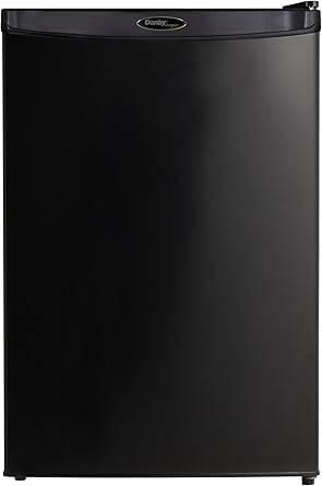 Danby Designer DAR044A4BDD-6 4.4 Cu.Ft. Mini Fridge, Compact Refrigerator for Bedroom, Living Room, Bar, Dorm, Kitchen, Office, E-Star in Black