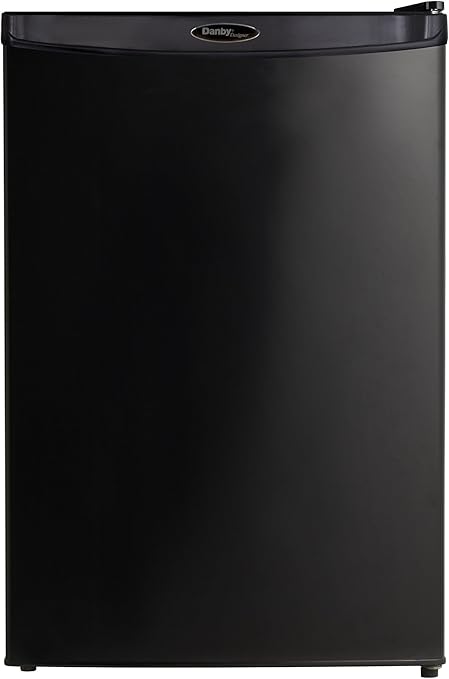 Danby Designer DAR044A4BDD-6 4.4 Cu.Ft. Mini Fridge, Compact Refrigerator for Bedroom, Living Room, Bar, Dorm, Kitchen, Office, E-Star in Black
