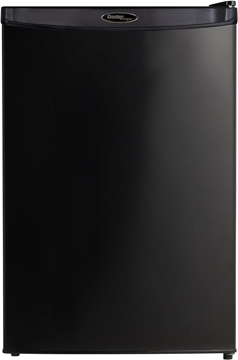 Danby Designer DAR044A4BDD-6 4.4 Cu.Ft. Mini Fridge, Compact Refrigerator for Bedroom, Living Room, Bar, Dorm, Kitchen, Office, E-Star in Black