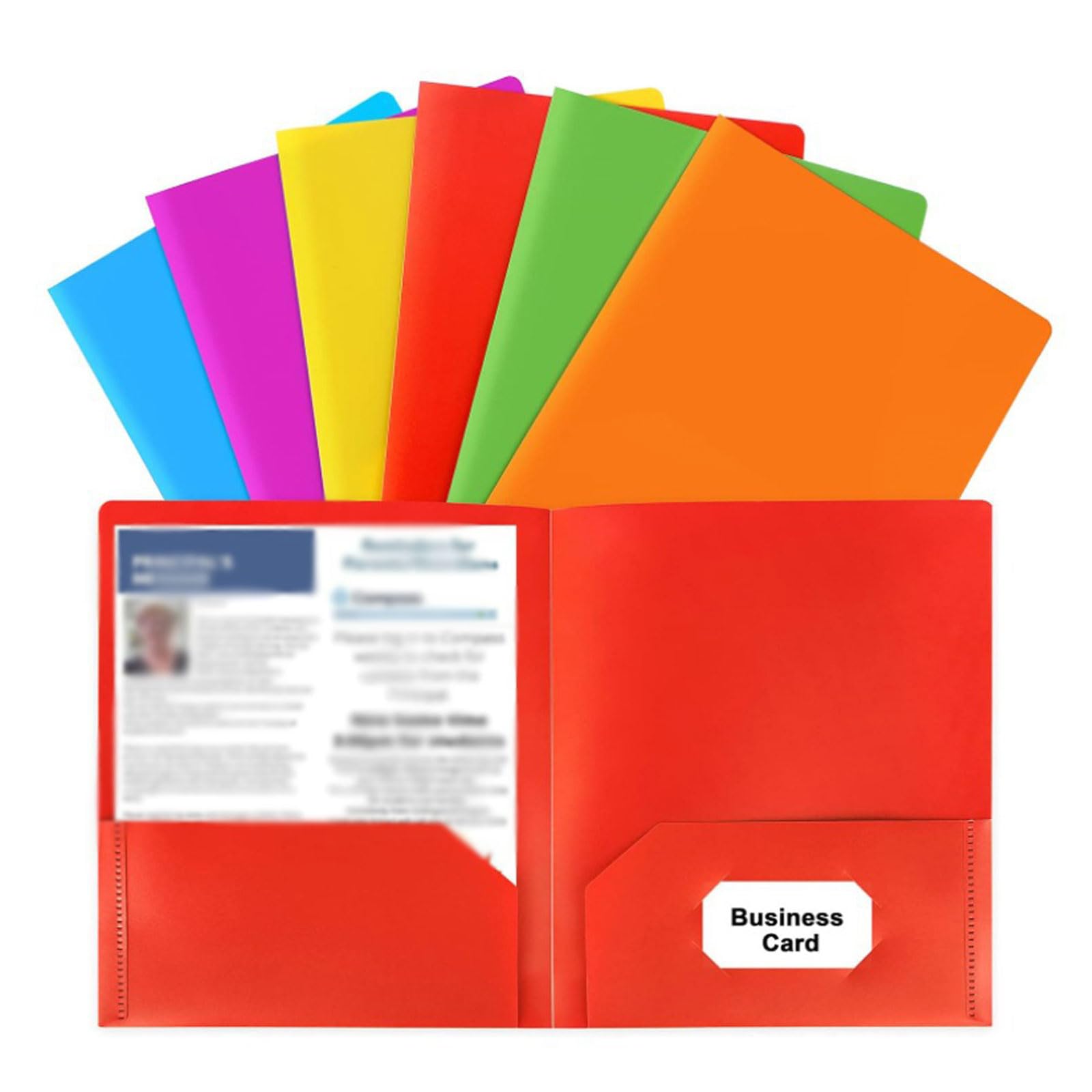 10-Pack-Plastikordner Aufbewahrungsdoppelpocket-Ordner für die Kommunikationskommunikation Office Office-Dokumente für Schüler geeignet