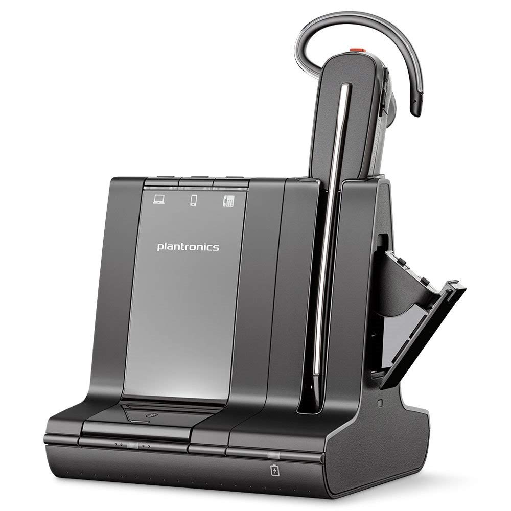 Poly (Plantronics + Polycom) Savi 8245 UC, Convertible Wireless Headset, Unlimited Talk Time