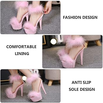 LIFKOME Women High Heel Sandals Summer Fashion Shoes Elegant Ankle Strap Heeled Sandals for Evening Wear 9.25X6.10X3.22In