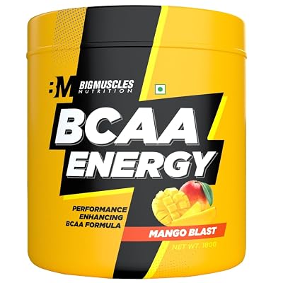 Bigmuscles Nutrition BCAA Energy, Powder [30 Serving, Mango Blast]
